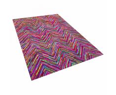 Tappeto shaggy multicolore in tessuto - 160x230cm - KARASU