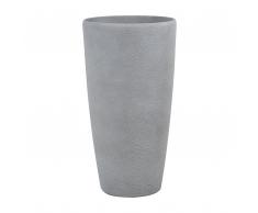 Vaso da fiori moderno tondo grigio 39x39x75cm ABDERA