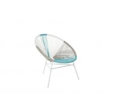 Sedia stil spaghetti bianco beige turchese ACAPULCO