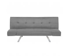 Divano letto in tessuto grigio chiaro 180 cm BRISTOL