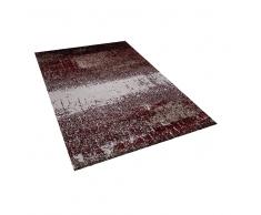 Tappeto a pelo corto rosso-beige 140 x 200 cm ALIMOS