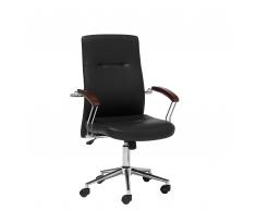 Sedia da ufficio in pelle sintetica nera ELECT