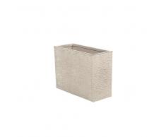 Vaso rettangolare per interno ed esterno beige 25x60x45cm EDESSA
