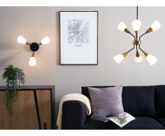 Lampadario a 6 punti luce in metallo bianco/oro AROYO VI