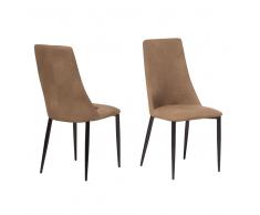 Set di 2 sedie da pranzo in colore beige CLAYTON