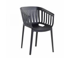Sedia da pranzo in plastica nera DALLAS