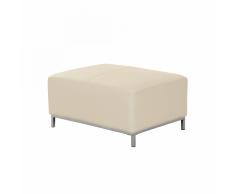 Pouf poggiapiedi ottomano in pelle beige OSLO