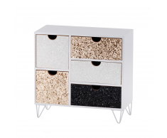 Armadietto organizer bianco oro SALIVES