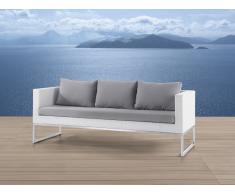 Divano da giardino in rattan bianco CREMA