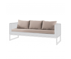Set di federe per divano da giardino beige CREMA