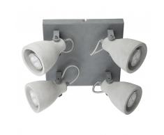 Lampada da soffitto di cemento in colore grigio chiaro MISTAGO IV