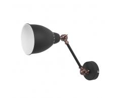 Lampada da muro in metallo color nero-rame MISSISSIPPI M