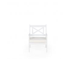 Sedia da giardino in legno bianco con cuscino beige BALTIC