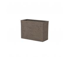 Vaso rettangolare per interno ed esterno marrone scuro 29x70x50cm EDESSA