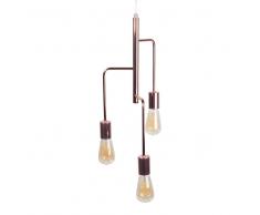 Lampadario moderno color rame a 3 punti luce BOGNA