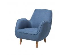 Poltrona moderna in tessuto azzurro KOUKI