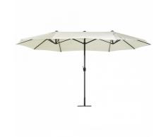 Ombrellone doppio da giardino 460 cm in color beige SIBILLA