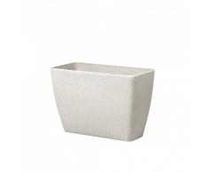 Vaso da fiori moderno rettangolare bianco 60x27x41cm BARIS