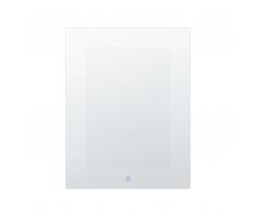 Specchio a parete a LED 60 x 80 cm ELORN argento