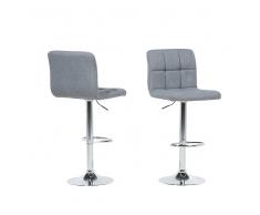 Set di due sgabelli da bar in colore grigio MARION
