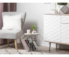 Tavolino colore bianco in legno marrone ELIDA