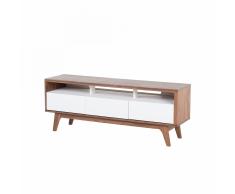 Mobile TV con cassetti in legno color noce - SYRACUSE