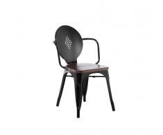 Sedia da cucina in acciaio nero - Sedia design moderno - LORANE