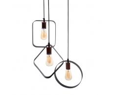 Lampadario moderno a 3 punti luce nero rame VOMANO
