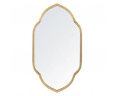 Specchio da parete con cornice in color oro 91x51 cm WALLIS