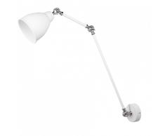 Lampada da muro in metallo color bianco-nichel MISSISSIPPI L