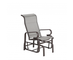 Sedia da giardino marrone con funzione dondolo BORGIO