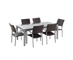 Set da giardino in rattan e granito TORINO