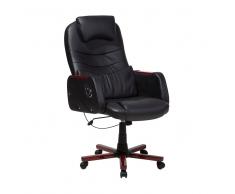 Sedia da ufficio in pelle sintetica marrone CAPTAIN