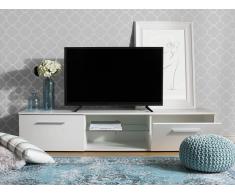 Mobile Tv bianco con illuminazione LED KEFLAVIK