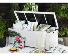 Cesta da giardino in polirattan bianco 158x63cm MODENA