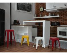 Sgabello da bar in metallo bianco 46 cm CABRILLO