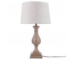 Lampada da tavolo in legno marrone beige 68cm TUDDI