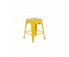 Sgabello da bar in metallo giallo - Sgabello design da cucina - 46cm - CABRILLO