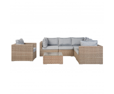 Set da giardino in rattan marrone chiaro CONTARE
