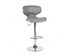 Sgabello in similpelle grigio regolabile in altezza CONWAY