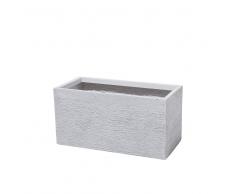 Vaso rettangolare bianco da esterno 60 x 29 x 30 cm MYRA
