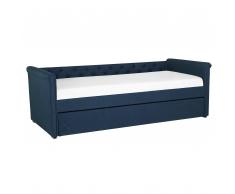 Letto da giorno in tessuto blu marino 90x200cm LIBOURNE