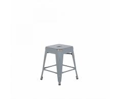 Sgabello da bar in metallo argento dorato - Sgabello design da cucina - 46cm - CABRILLO