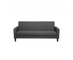 Divano letto in tessuto grigio scuro VEHKOO