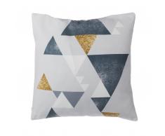 Cuscino decorativo a triangoli 45 x 45 cm oro/argento