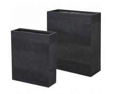 Set di 2 vasi per piante in color nero THIMENA