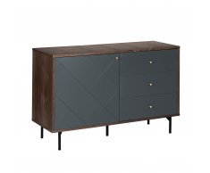 Credenza colore grigio grafite/marrone scuro PALMER