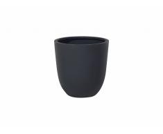 Vaso da fiori moderno in vetroresina nera - 60x60x60cm - OHRIT