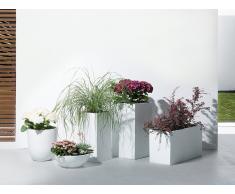 Vaso da fiori bianco opaco da esterno - 38x38x70cm - WENER