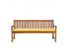 Panchina in legno 180cm con cuscino geometria gialla JAVA